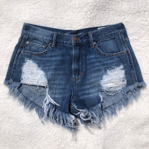 Free People Loving Good Vibrations Cutoffs